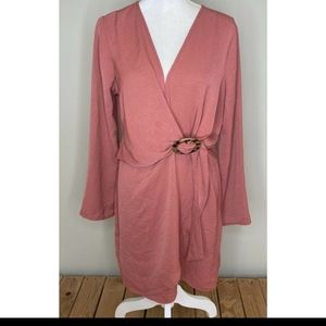 Topshop Midi Long Sleeve Dress Mauve NWT Sz 4